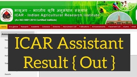 ICAR result | ICAR Assistant 2022 Result Out | Icar result kaise dekhe||