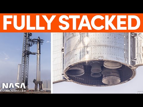 Ship 24 Stacked on Booster 7 for Prelaunch Testing | SpaceX Boca Chica