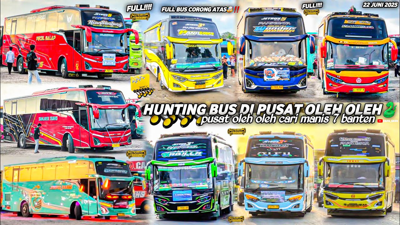 FULL TELOLET BASURI‼️hunting bus di pusat oleh oleh CM7 cilegon🥳area wajib menyalakan basuri😂
