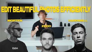 Editing photos quickly - featuring Zedd, MORTEN, Hardwell. Lightroom Classic Tutorial