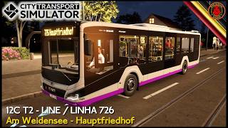 City Transport Simulator: Bus | 12C T2: Am Weidensee - Hauptfriedhof (Linha 726)