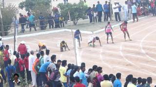 GIRL'S U16 100m RUN FINAL. 30th TAMILNADU Jr.ATHLETICS CHAMPIONSHIPS - 2016