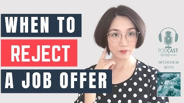 When to reject a job offer  Management Career in Tech By Yolanda Yu