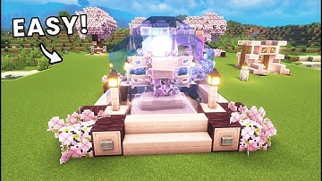 Minecraft: How to Build a Fountain Tutorial I Cherry Blossom