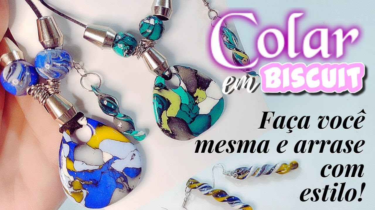 CRIE PEÇAS INCRÍVEIS COM ESSA TÉCNICA SIMPLES! APRENDA A FAZER COLAR E BRINCO EM BISCUIT