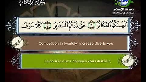 (102) سورة التكاثر _ المصحف المرتل للشيخ سعد الغامدي _ ختمة مرتلة لسور القرآن الكريم