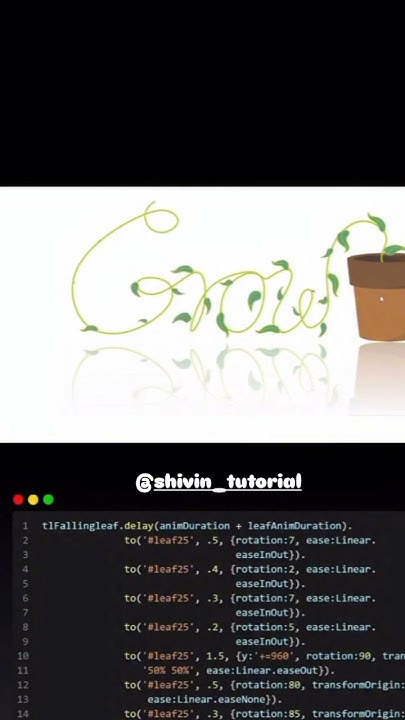 Created Growing Plant | HTML | CSS | JS | #trending #shorts #animation ...