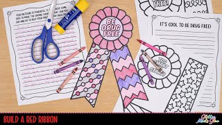 Printable Red Ribbon Week Activity & Writing Prompts for Kids