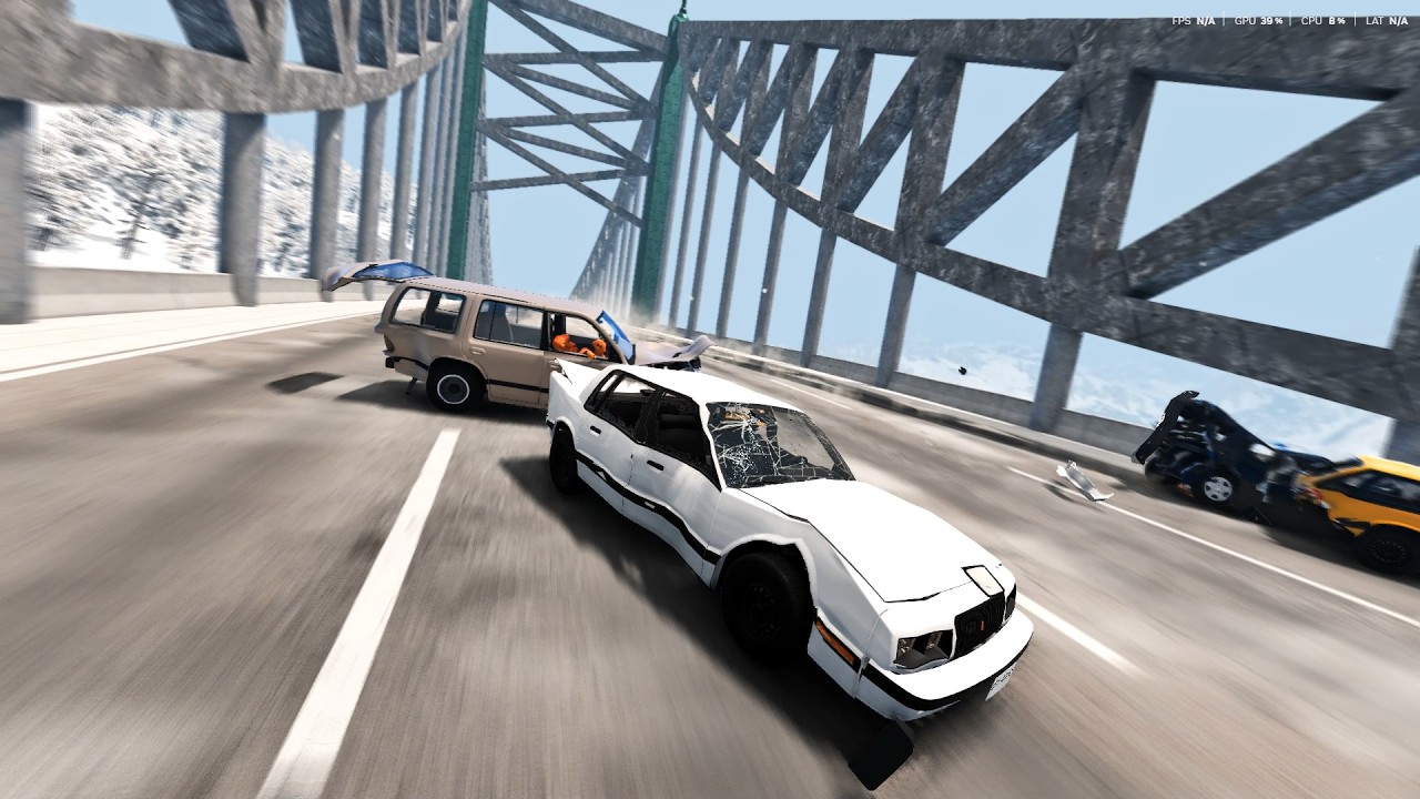 Full Throttle INSANE Long Downhill lane ! | BeamNG.drive Epic Crashes & Speed Test #5