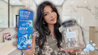 أفكار لتنظيم الغسيل في الحمام مستوحاة من المنازل الأمريكية! 🧺🏠