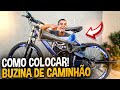 Como fazer buzina de caminhão na bike !!