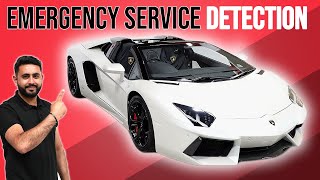 Detect UNMARKED Emergency Vehicles - Target Blu Eye MIRROR INTEGRATION | Lamborghini Aventador