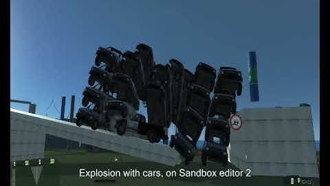 Explode with cars on Crysis Sandbox editor 2