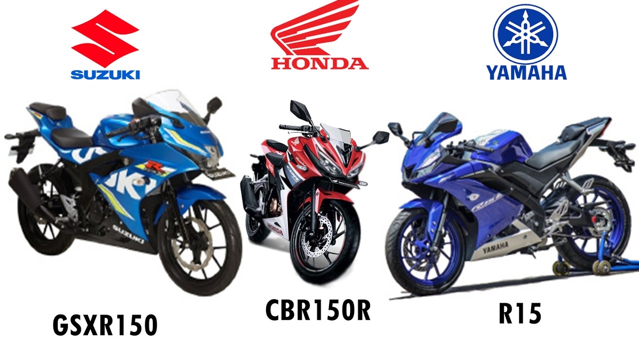 Yamaha R15 2017 Vs Suzuki GSX R150 Vs Honda CBR150R YouTube