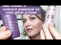 New! ROSE GLOW PRIMER vs UNICORN ESSENCE Product comparison and demonstration
