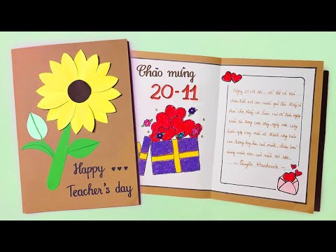 Video Cách làm thiệp 20/11 | Làm thiệp 20/11 đơn giản và đẹp... - youtube