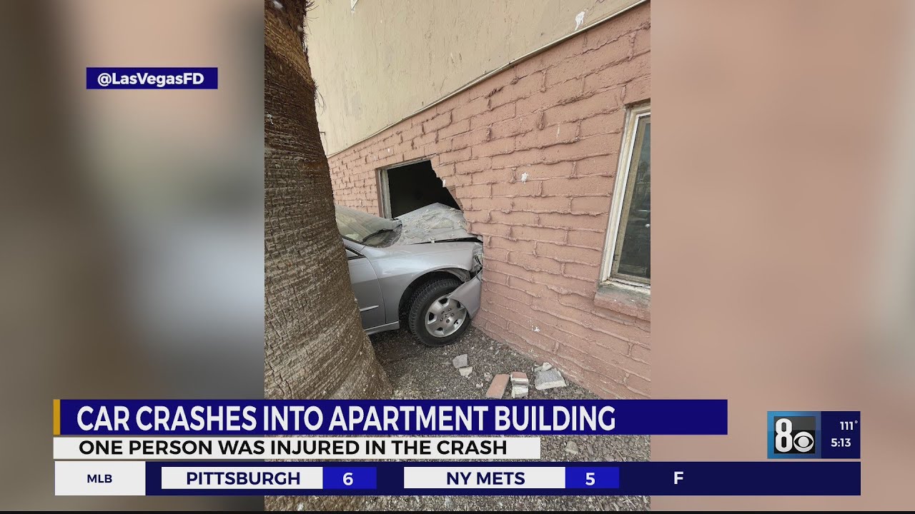 1 person injured after car crashes into apartment building - YouTube