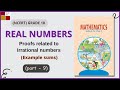 Grade10 ncert ch1 real numbers irrational numbers proofs example sums