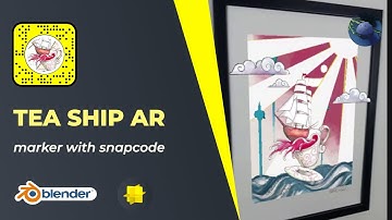 AR Painting Tea Ship - Marker with Snapcode (Lens Studio/Snapchat)