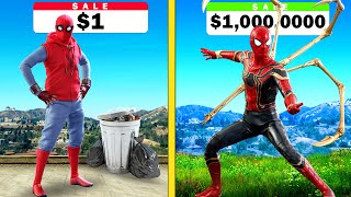 $1 Spiderman Suit vs $1,000,0000 Spiderman Suit in GTA 5