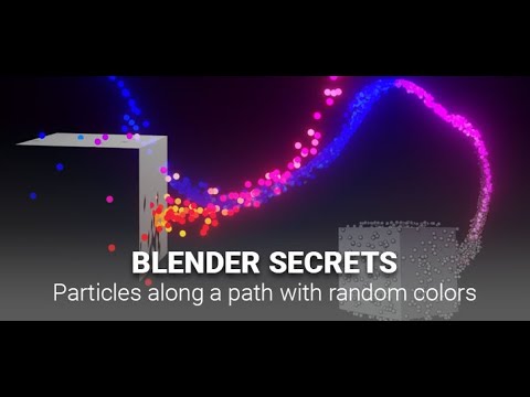 Daily Blender Secrets - Particles along a curve with random colors in Eevee