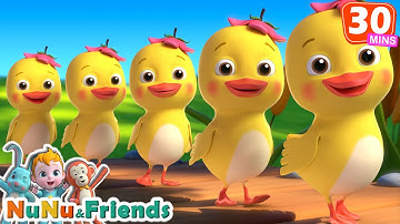 🦆🦆 Five Little Ducks 🦆🦆+ ABC Song | Nursery Rhymes Compilation | NuNu TV Animal Time