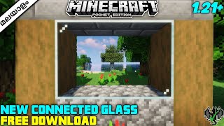 MINECRAFT PE || NEW CONNECTED GLASS TEXTUREPACK 1.21+ FREE DOWNLOAD screenshot 2