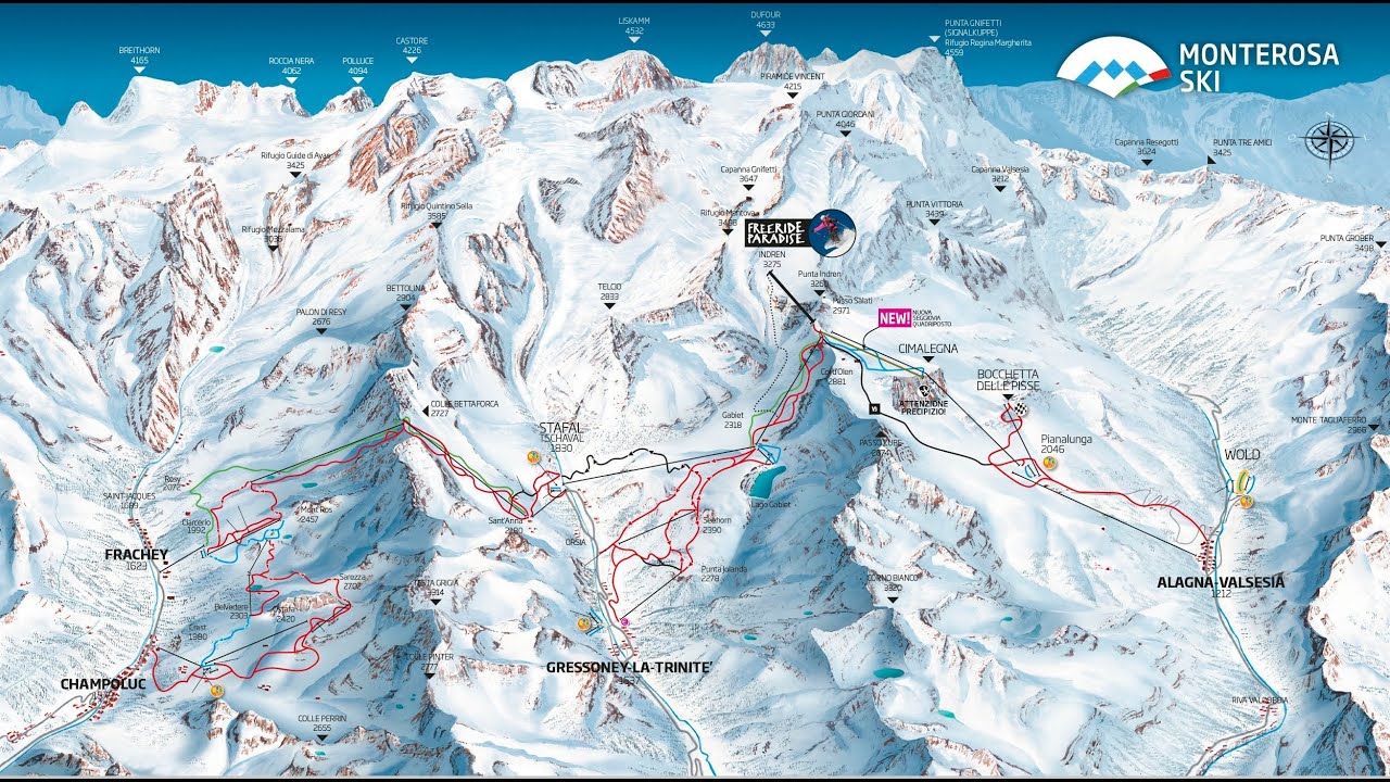 Monterosa skiing ski 2023 winter