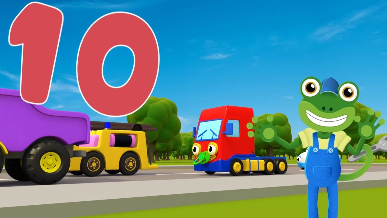 10 Trucks On The Road + more Classic Nursery Rhymes for Kids Songs