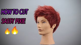 How To Cut Sassy Pixie Haircut Step By Step Tutorial Cut Short Hair Easily Without Fear 