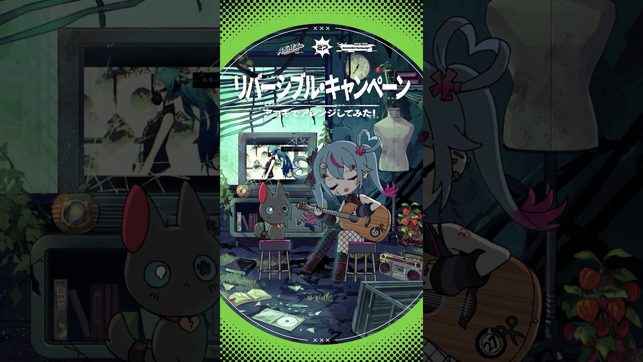 #リバーシブルキャンペーン アコギでアレンジしてみた💀 #初音ミク #デコミク #DECO27