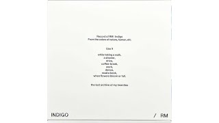 라이프갤러리 LP RM (방탄소년단) - Indigo - Still Life (with Anderson .Paak)