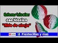 Esferas tricolor con técnica "Nido de abeja" para Fiesta mexicana