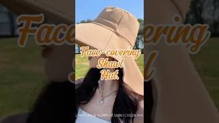 Check out Sun Protection Face-covering Shawl Hat at 45% off! ₱109 only. Get it on Shopee now!