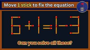 Can You Solve? - The ultimate Matchstick Puzzle Challenge! #maths #iqtest #puzzle #quiz #challenge