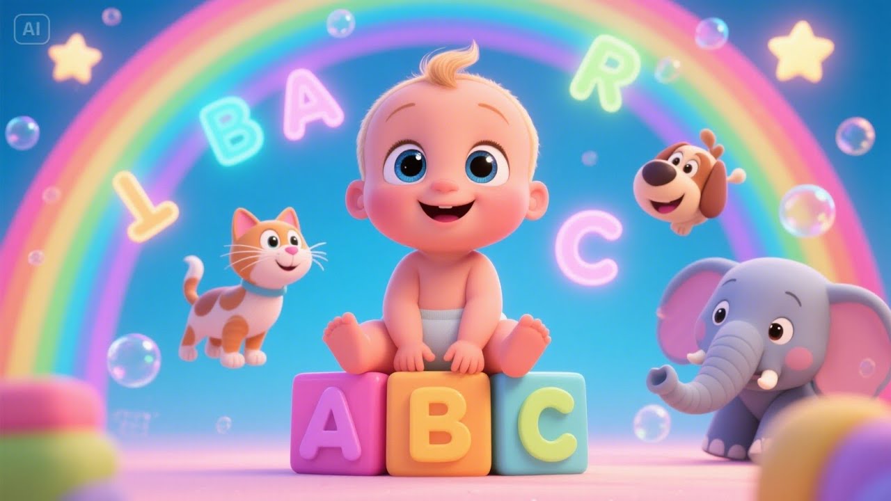 ABC Song with 3D Animation for Toddlers | Learn Alphabet A to Z with ...