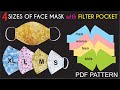Fast And Easy To Make 4 Sizes Of Face Mask Pattern | PDF Face Mask Pattern For Free (Part 2)