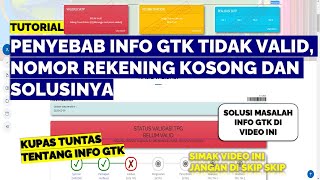 PENYEBAB INFO GTK TIDAK VALID NOMOR REKENING KOSONG DAN SOLUSINYA