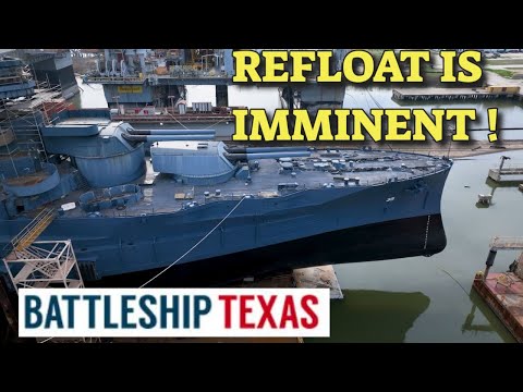 USS Texas Battleship Set to Refloat! Exclusive Drone Footage