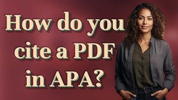 How do you cite a PDF in APA?