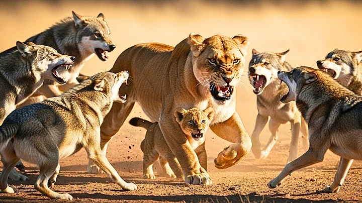 Lioness and Her Cub Hunted by Wolves, What Happened Next Was UNTHINKABLE!