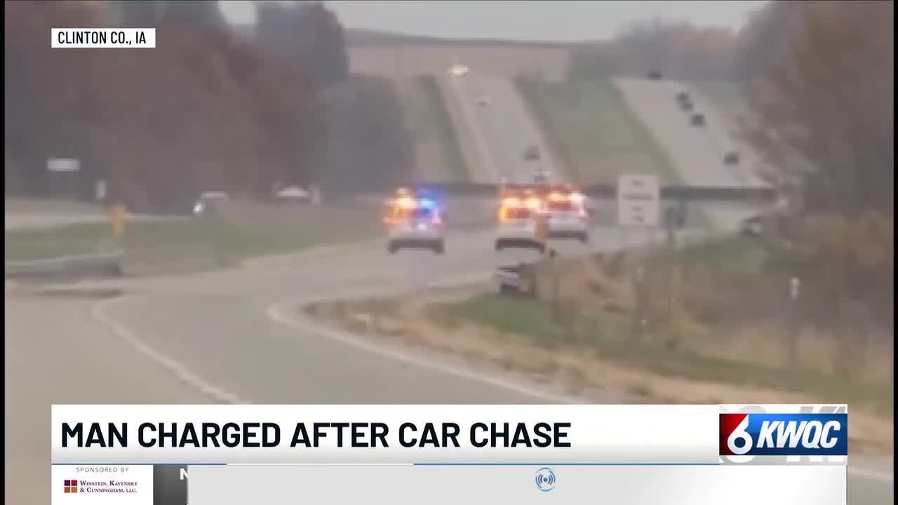 Clinton man leads police on car chase - YouTube
