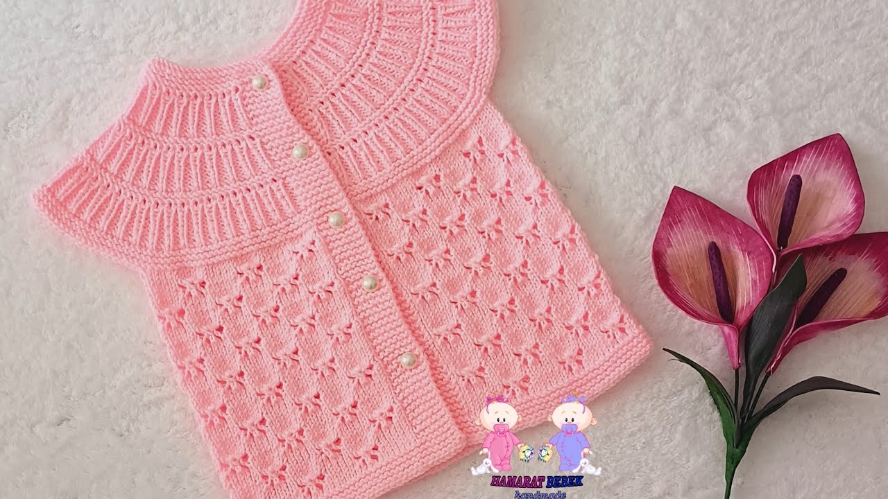 🎀Kelebek Modeli Yelek Yapımı 12-15 Ay #bebekyeleği ##crochet