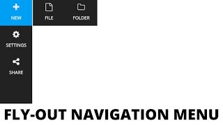 How to Create Fly-Out Side Navigation Menu using HTML & CSS