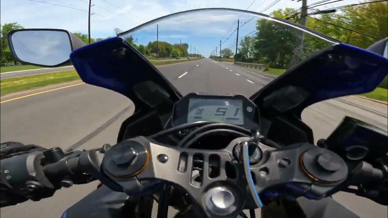 Yamaha R3 FULL THROTTLE for a WHOLE MINUTE! Plus launches YouTube