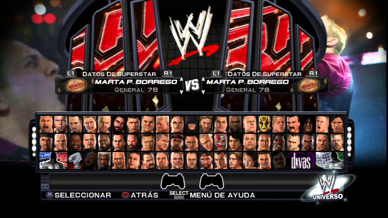 Wwe Smackdown Vs Raw 11 Screen Selection Roster Youtube