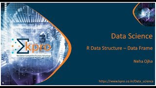 10. R data structures Data Frames