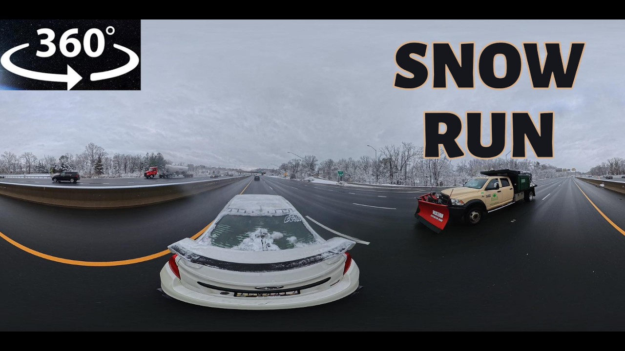 360° VR HIGHWAY RUN | Snow & Rain | SUBARU STI (4k)