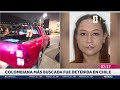 Capturan a "La Peli Roja" en Iquique, una de las delincuentes más buscadas en Colombia