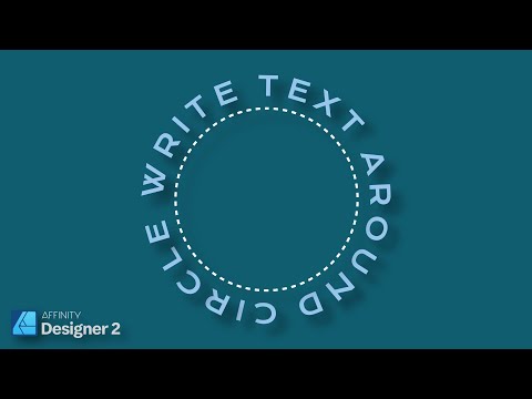 How to write text around circle [Affinity Designer]